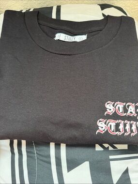 STIIIZY Black Crewneck Tee with White Label